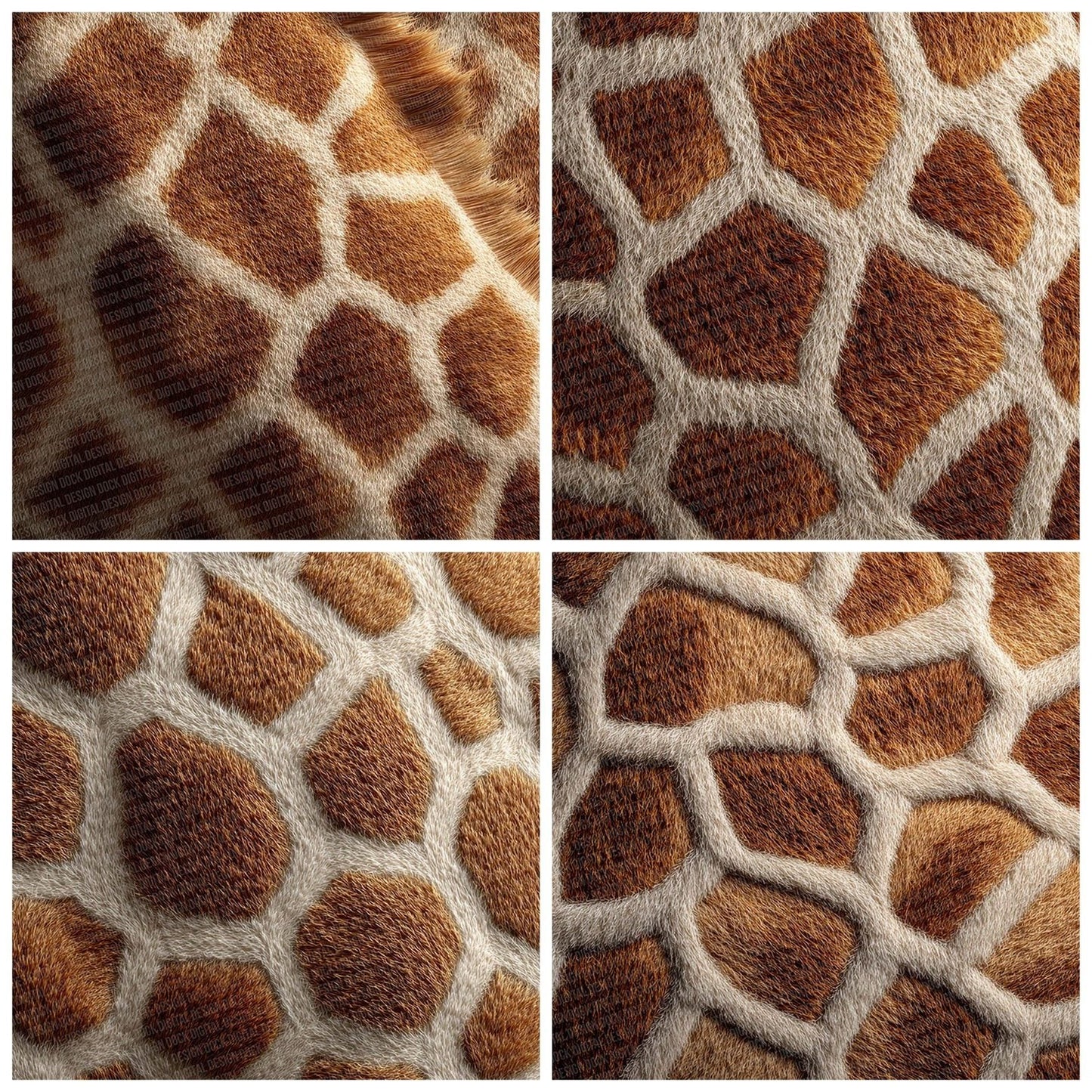 Giraffe Fur Macro Digital Paper Pack (DDD001858)