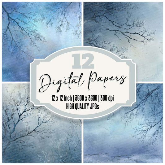 Glacial Blue Mist Digital Paper Pack (DDD001860)