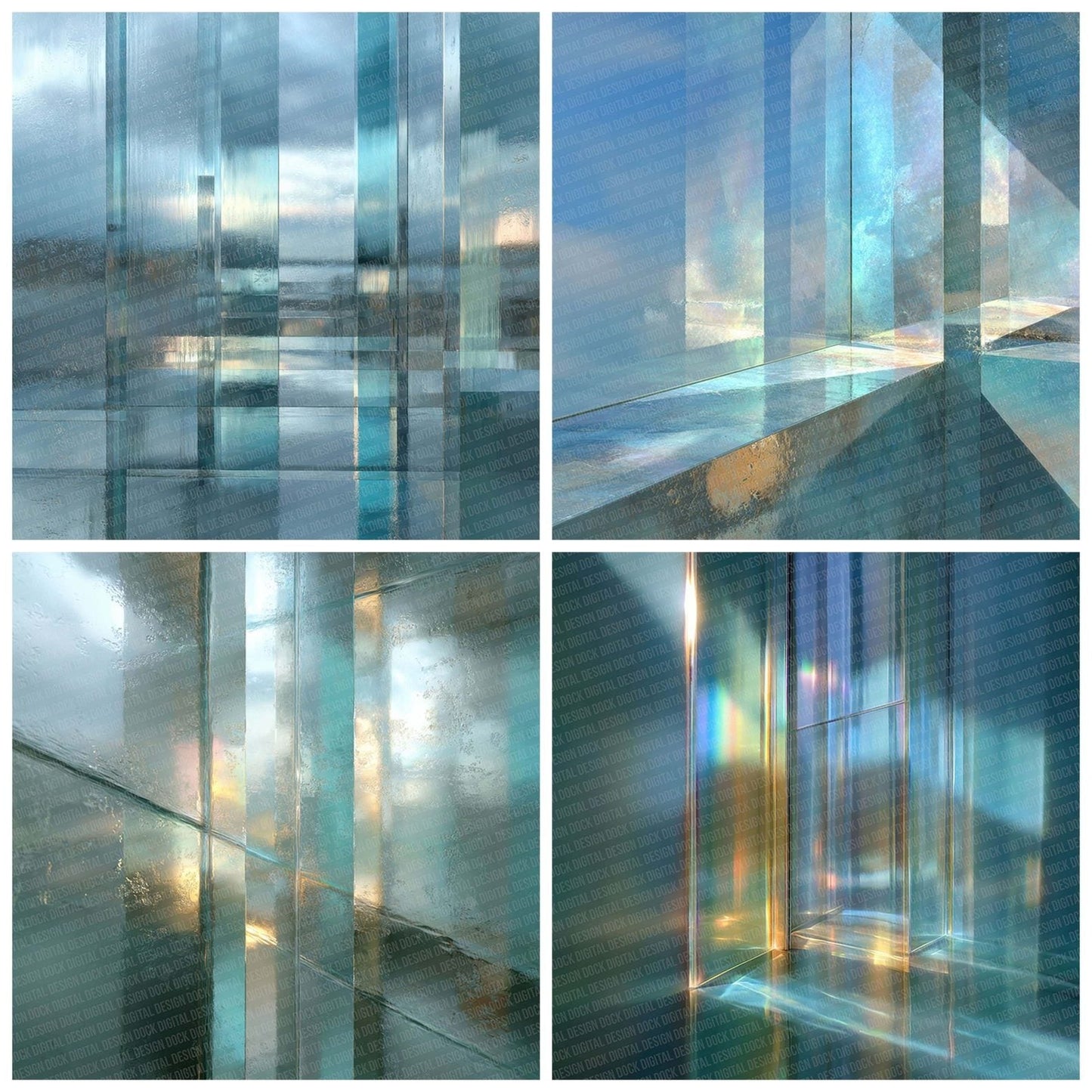 Glass Facade Distortion Digital Paper Pack (DDD001863)