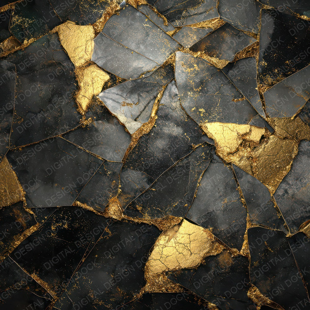 Glass Gold Fragments Digital Paper Pack (DDD008793)