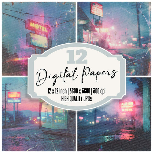 Glitch Diner Bleed Digital Paper Pack (DDD001870)