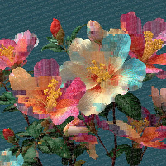 Glitch Garden Pixels Digital Paper Pack (DDD001872)
