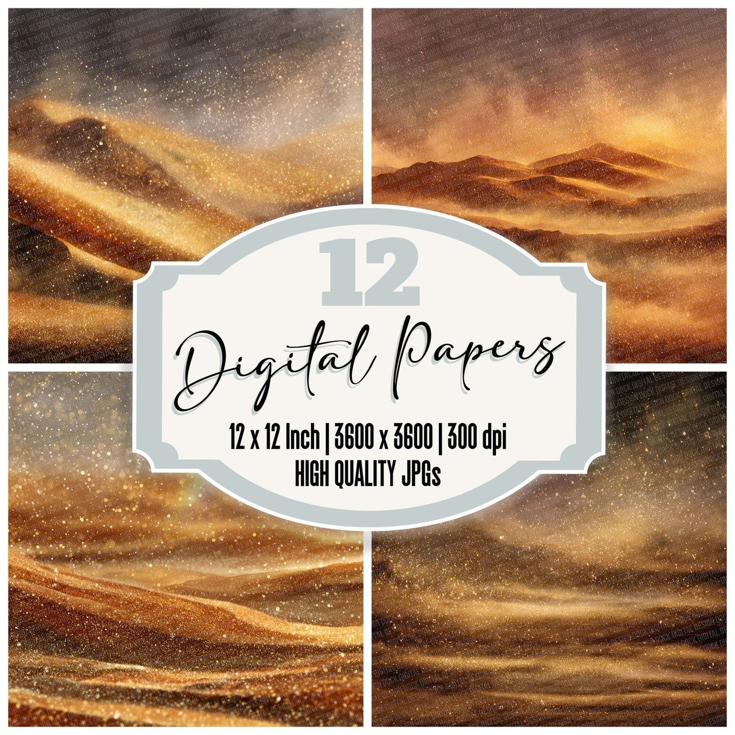 Glitter Sandstorm Arc Digital Paper Pack (DDD001877)