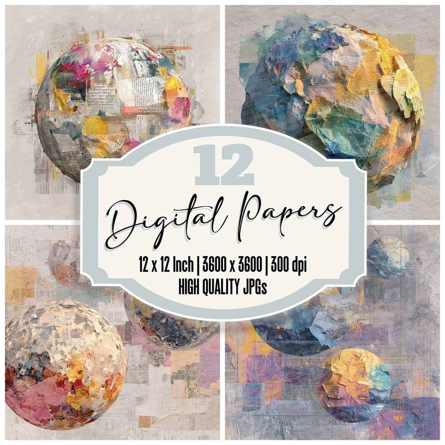 Global Collage Pulse Digital Paper Pack (DDD001878)
