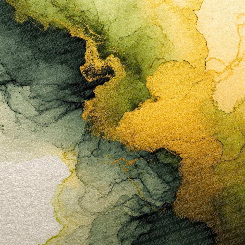 Gold Chartreuse Melt Digital Paper Pack (DDD001883)