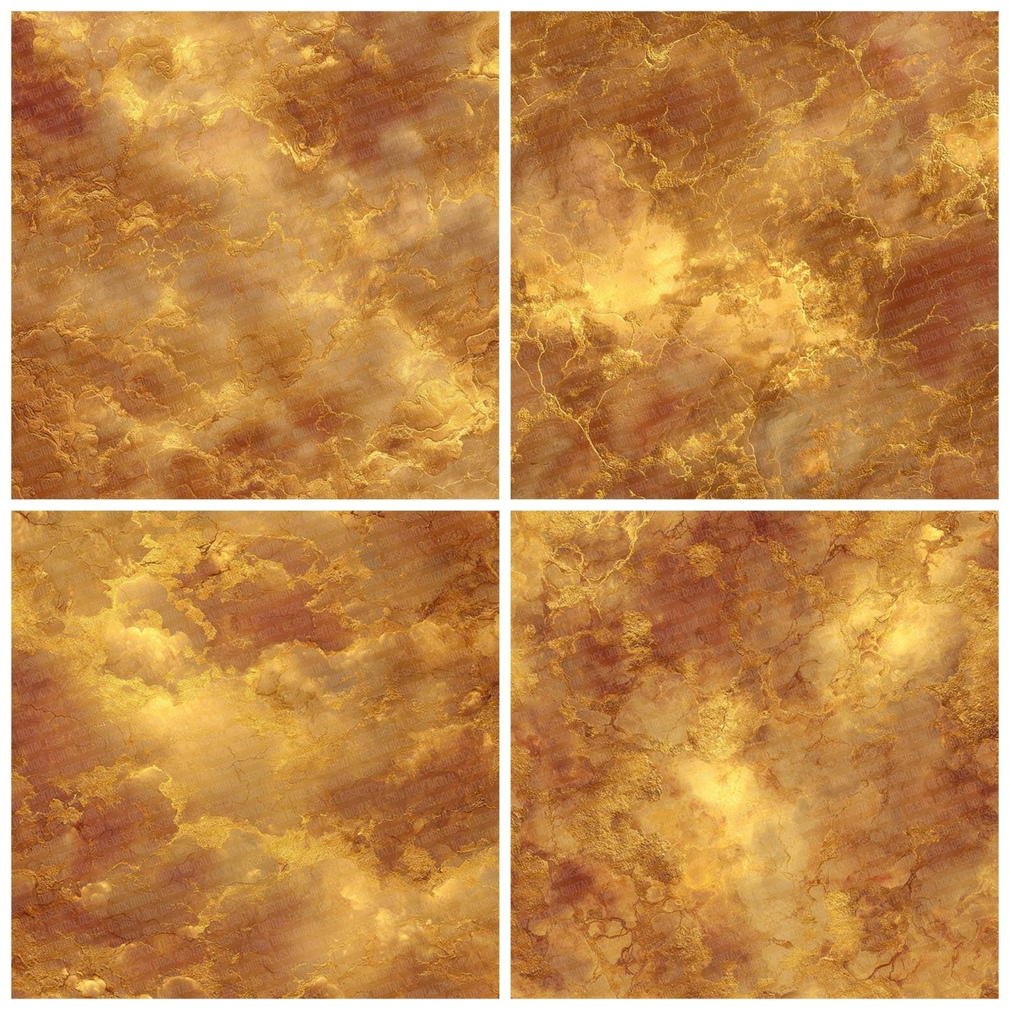 Gold Marble Clouds Digital Paper Pack (DDD001889)