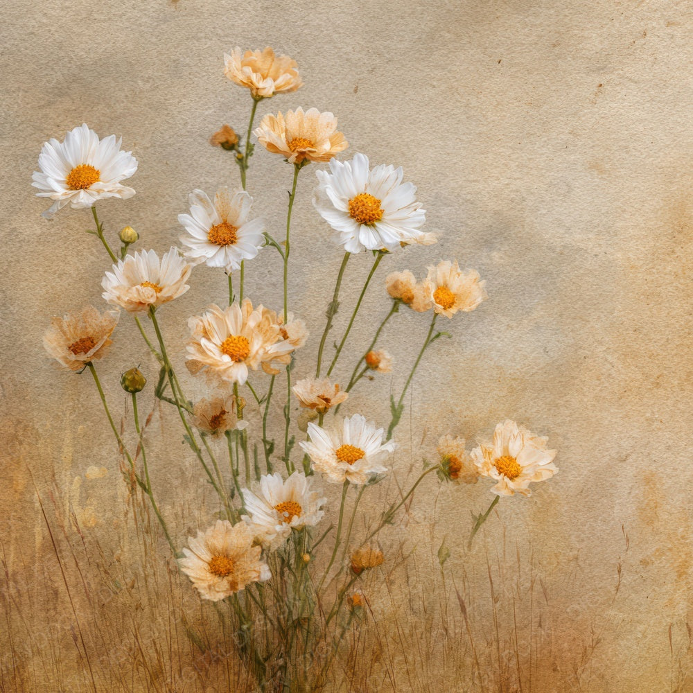 Golden Daisy Field Digital Paper Pack (DDD007655)