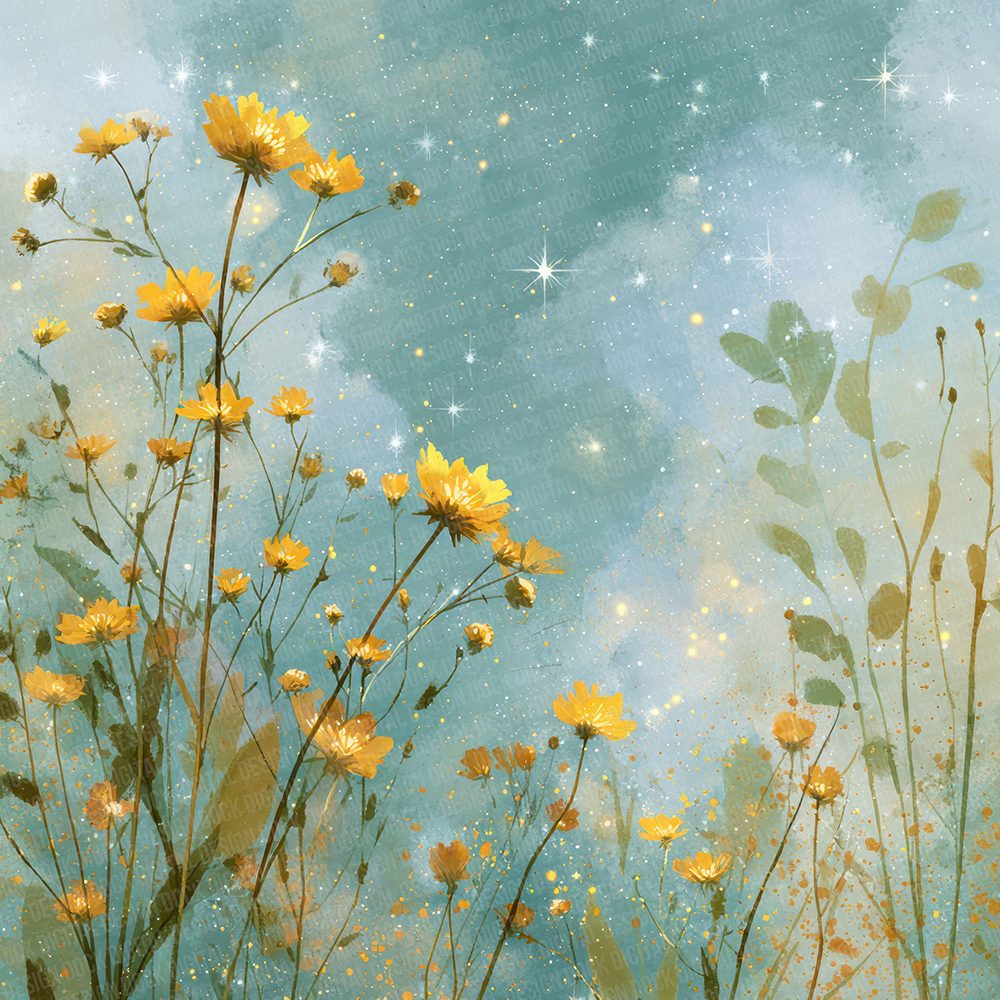 Golden Meadow Sparkle Digital Paper Pack (DDD001900)