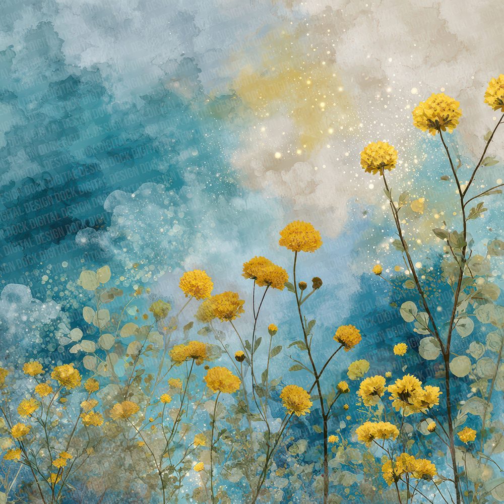 Golden Meadow Sparkle Digital Paper Pack (DDD001900)