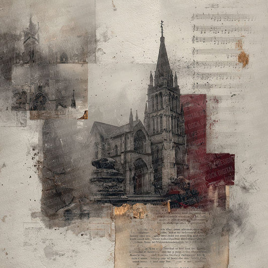 Gothic Chapel Scrap Digital Paper Pack (DDD001911)