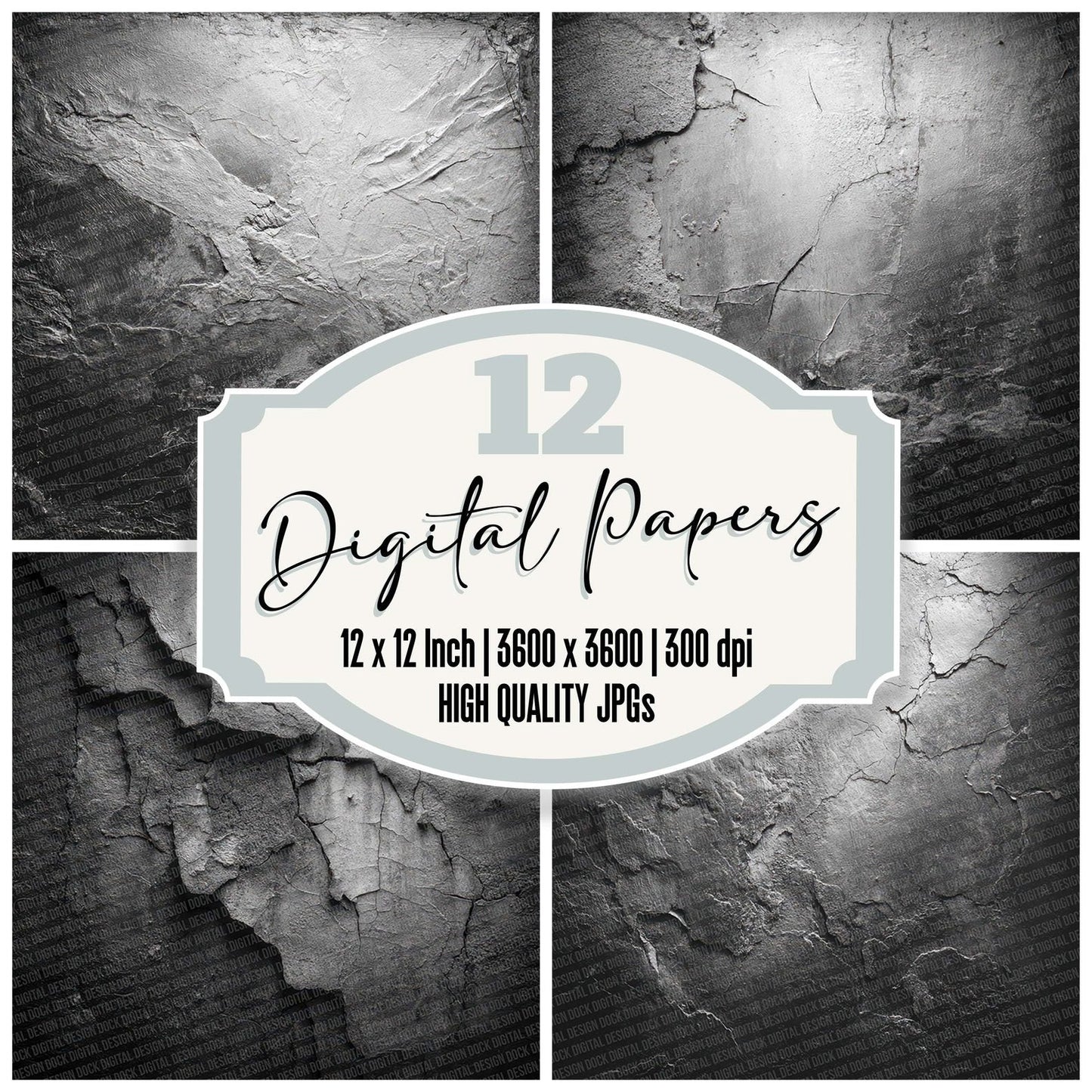 Gothic Thorn Grunge Digital Paper Pack (DDD001921)