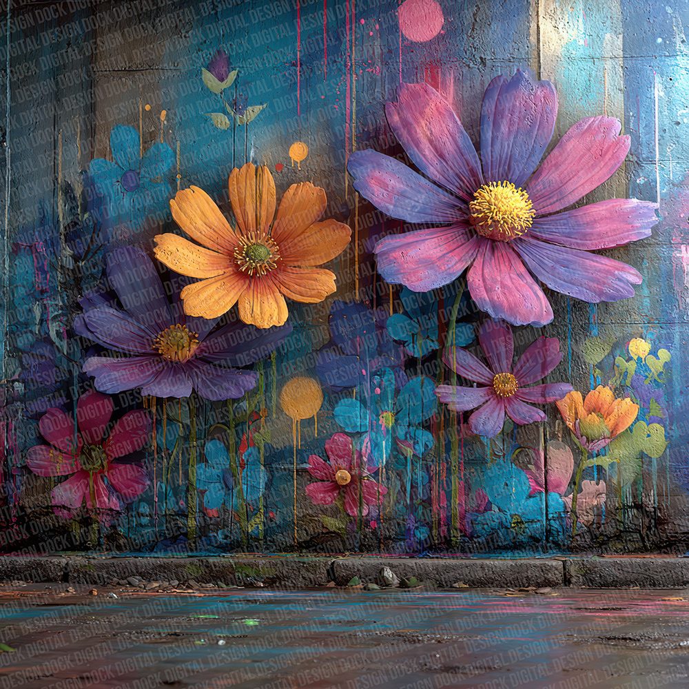 Graffiti Bloom Splash Digital Paper Pack (DDD001923)