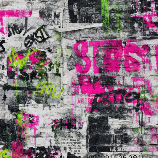 Graffiti Poster Wall Digital Paper Pack (DDD008194)