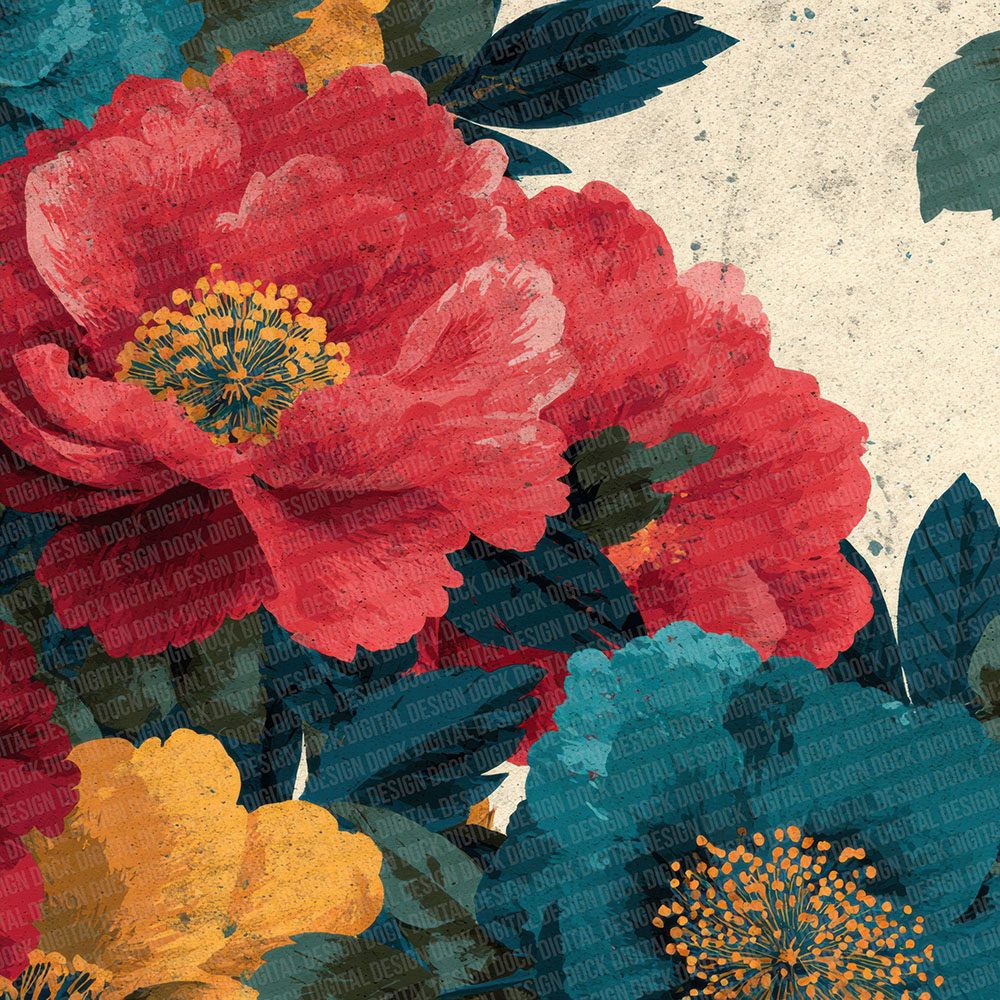 Graphic Botanical Blocks Digital Paper Pack (DDD001930)