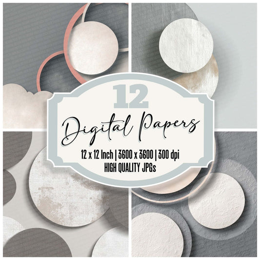 Graphite Cloud Background Digital Paper Pack (DDD001931)