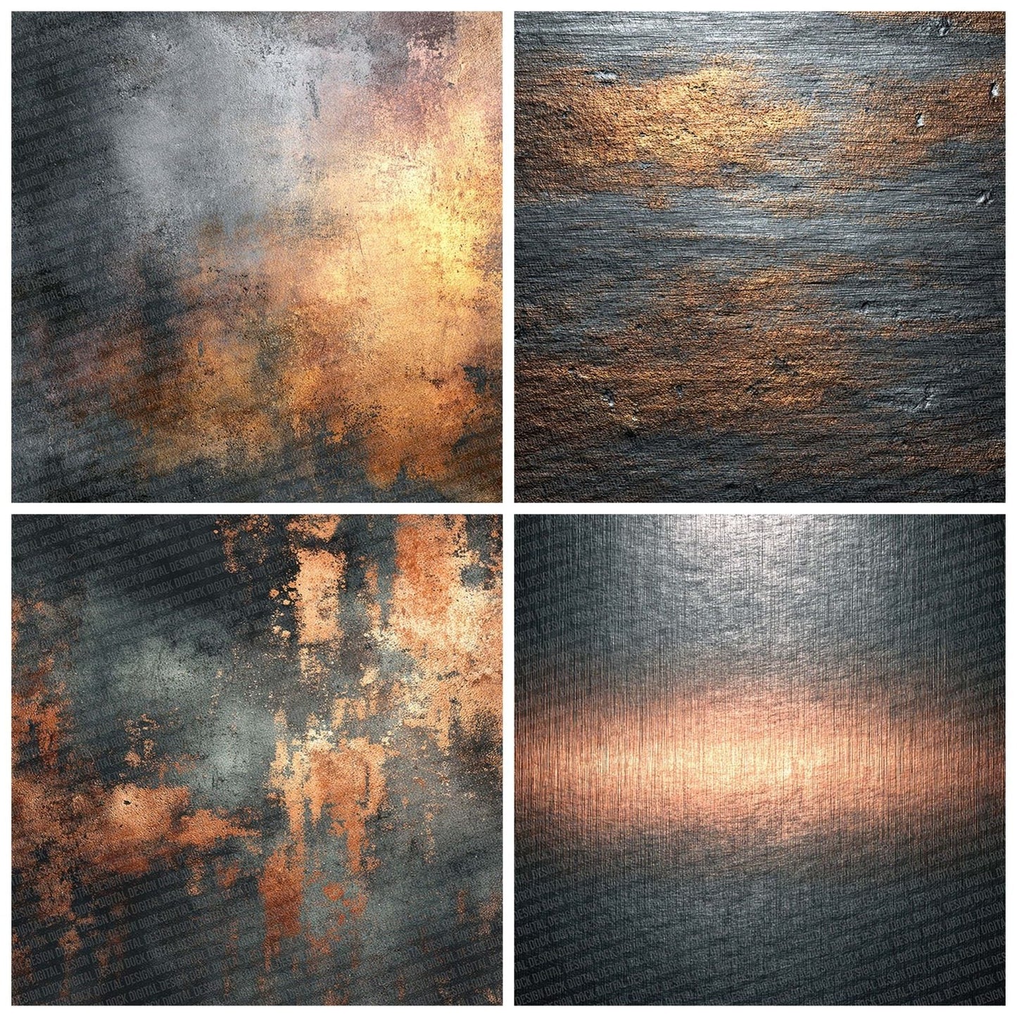 Graphite Rust Abstract Digital Paper Pack (DDD001932)