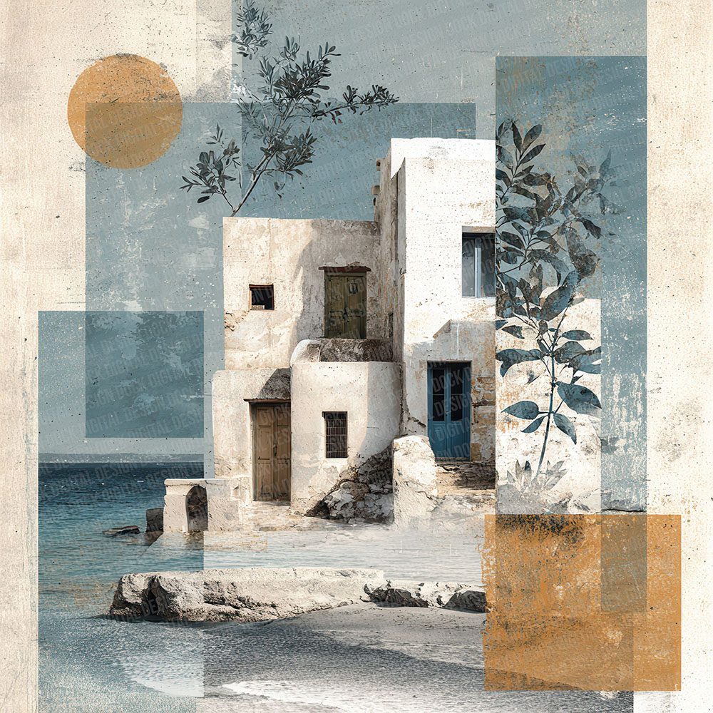 Greek Island Collage Digital Paper Pack (DDD001942)