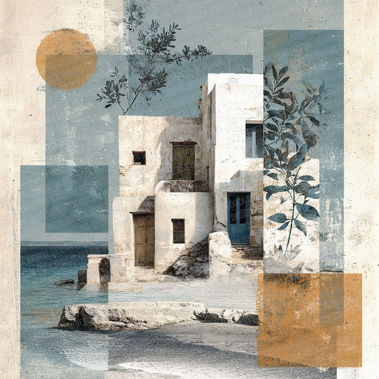 Greek Island Collage Digital Paper Pack (DDD001942)