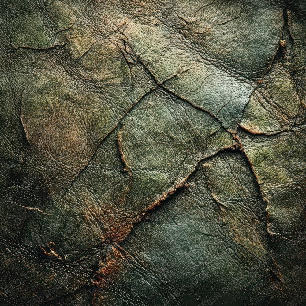 Green Distressed Leather Digital Paper Pack (DDD007896)