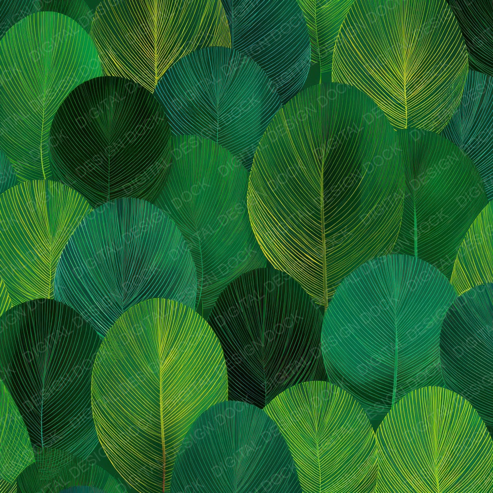 Green Jungle Leaves Digital Paper Pack (DDD008498)