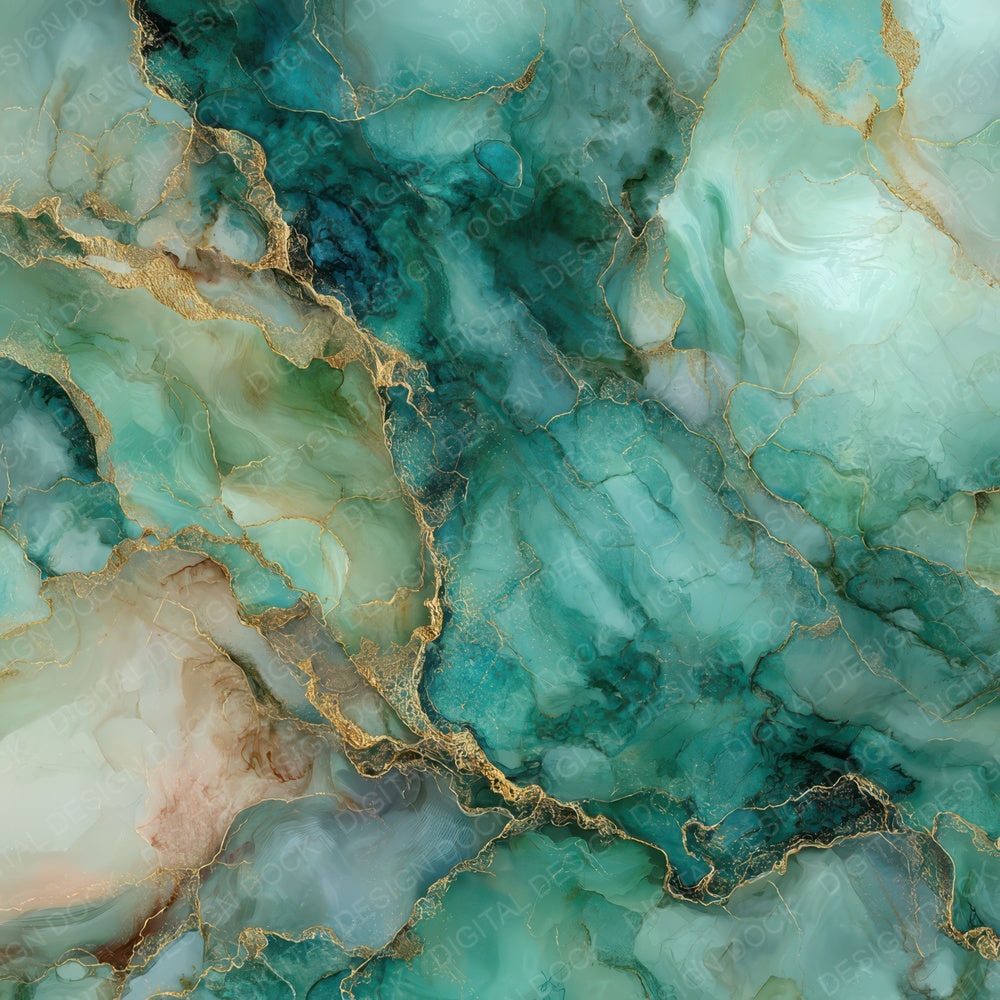 Green Marble Stone Digital Paper Pack (DDD008499)