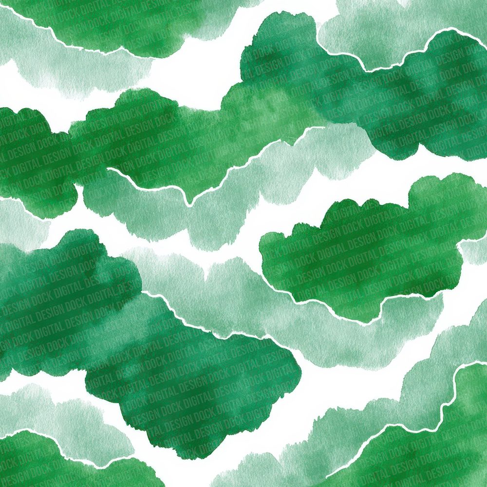 Green Watercolor Abstract Digital Paper Pack (DDD001945)