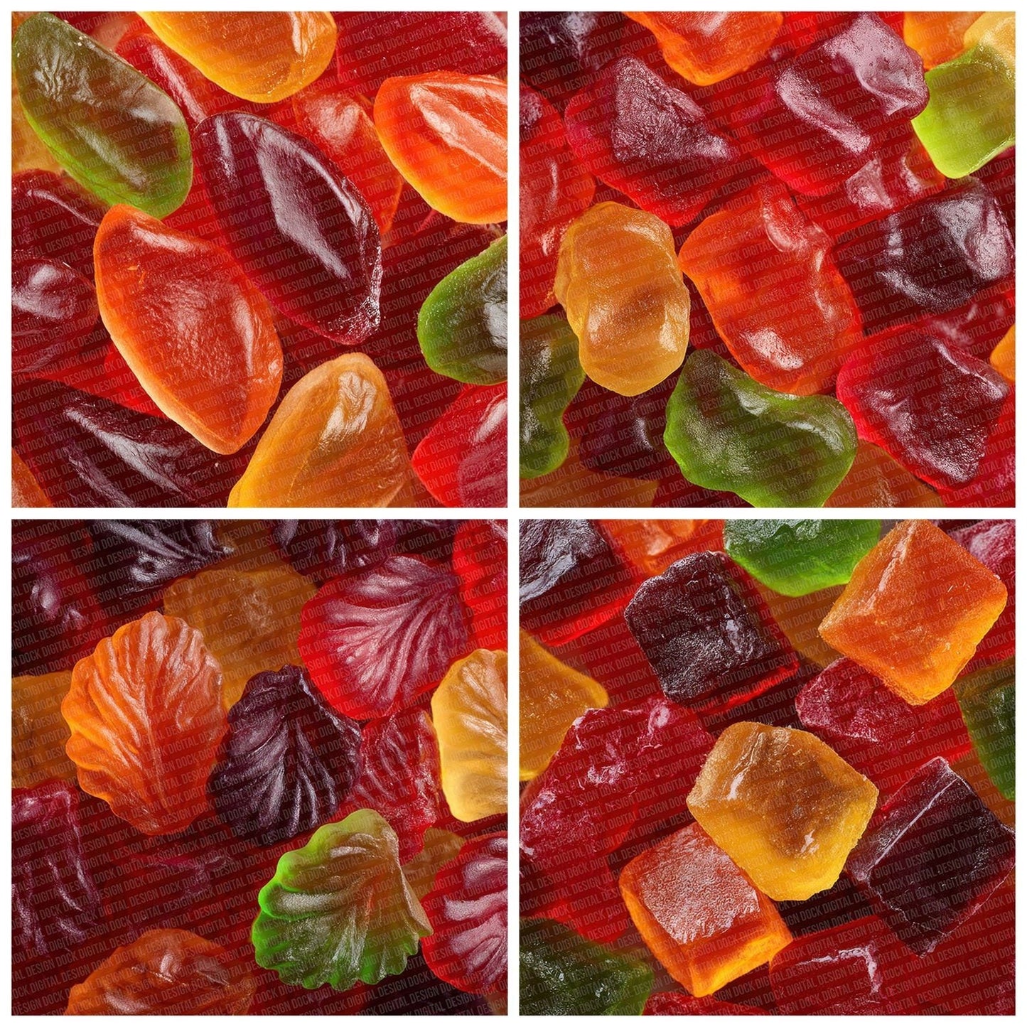 Gummy Candy Texture Digital Paper Pack (DDD001962)