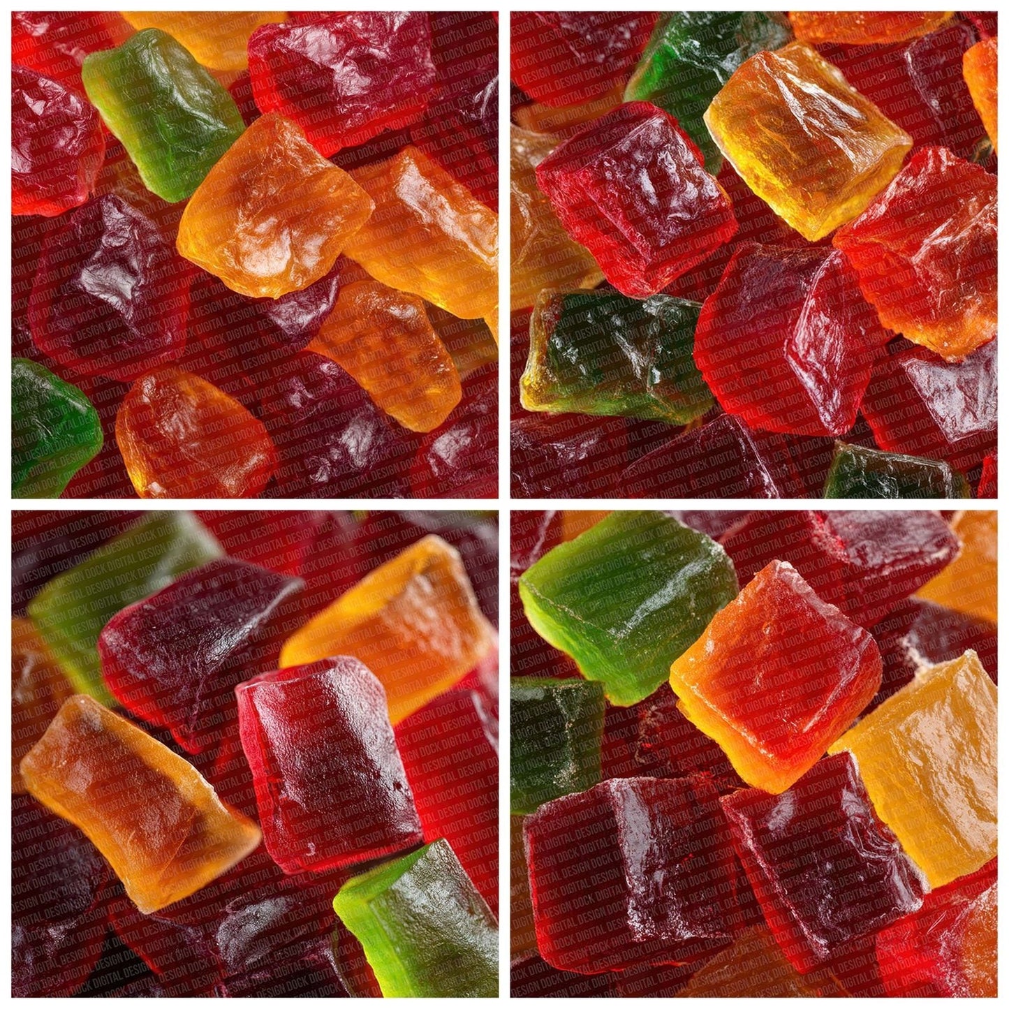 Gummy Candy Texture Digital Paper Pack (DDD001962)