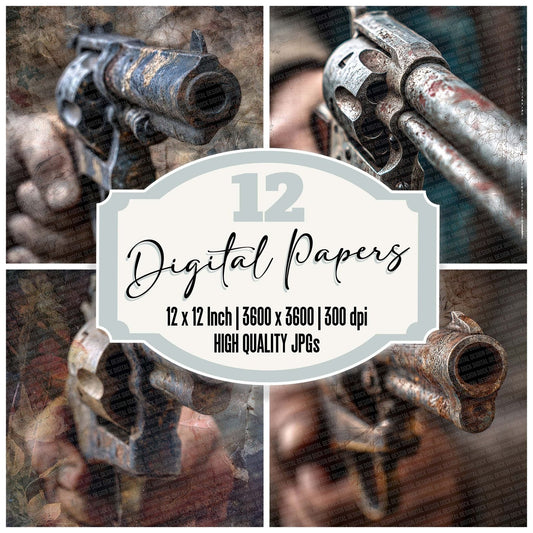 Gun Barrel Fade Digital Paper Pack (DDD001963)