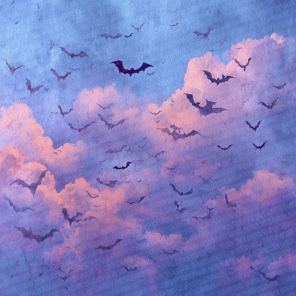 Halloween Bat Sky Digital Paper Pack (DDD001969)