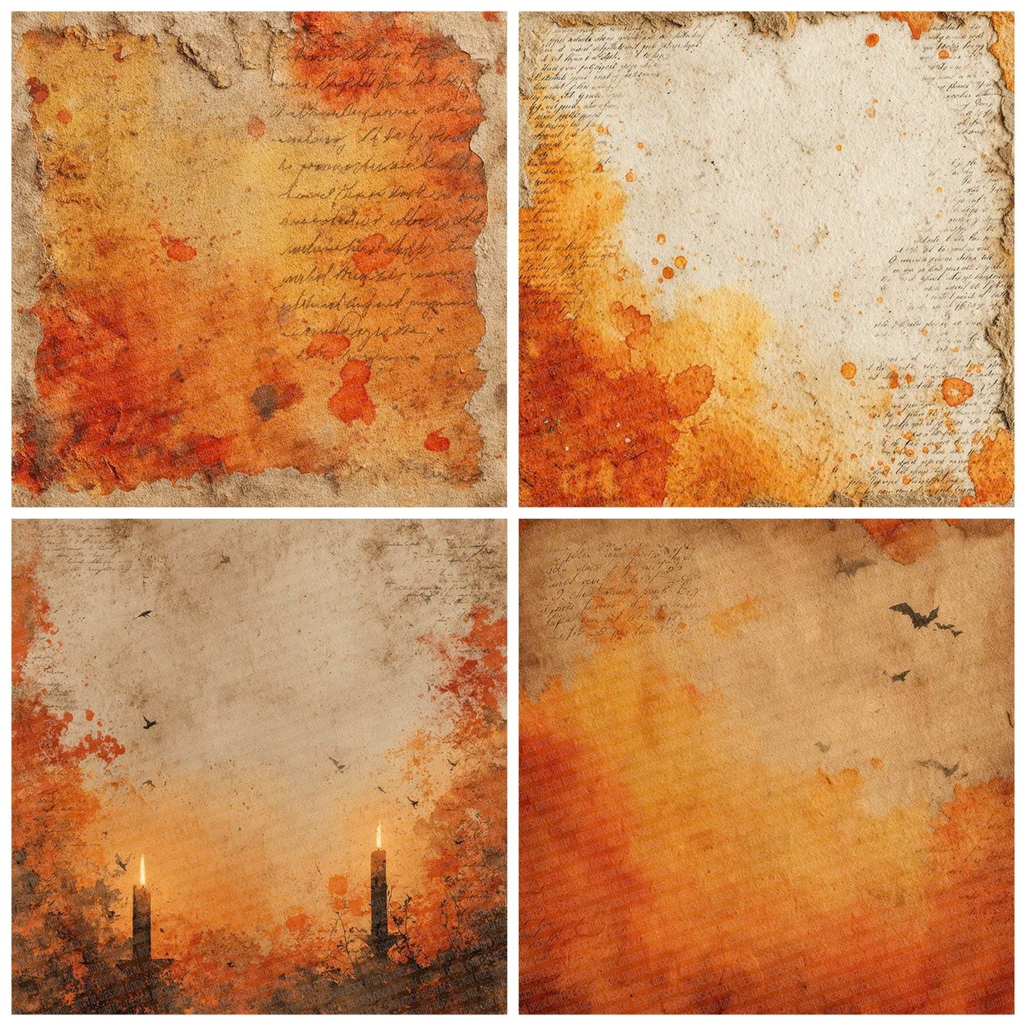 Halloween Orange Wax Digital Paper Pack (DDD001982)