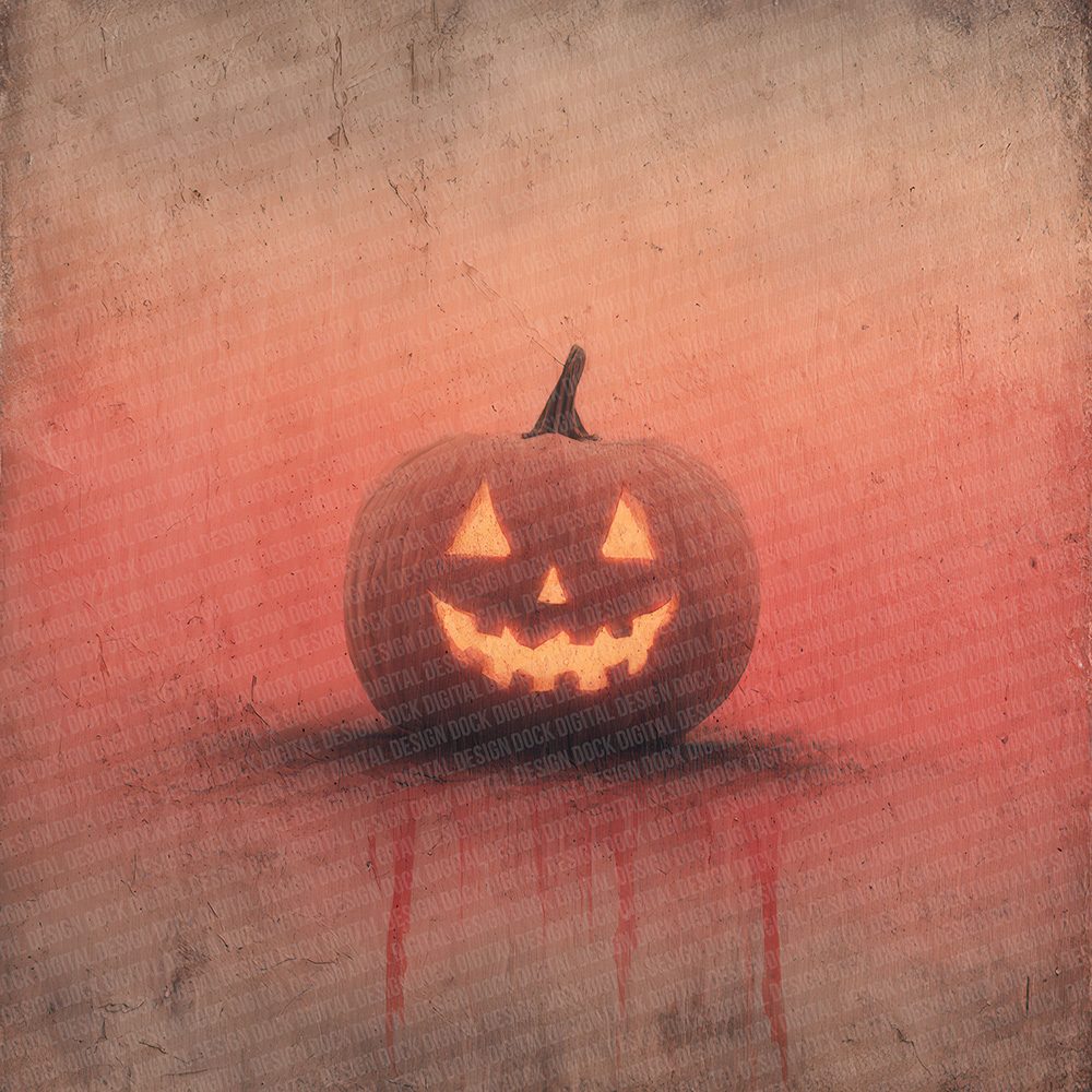 Halloween Pumpkin Glow Digital Paper Pack (DDD001984)