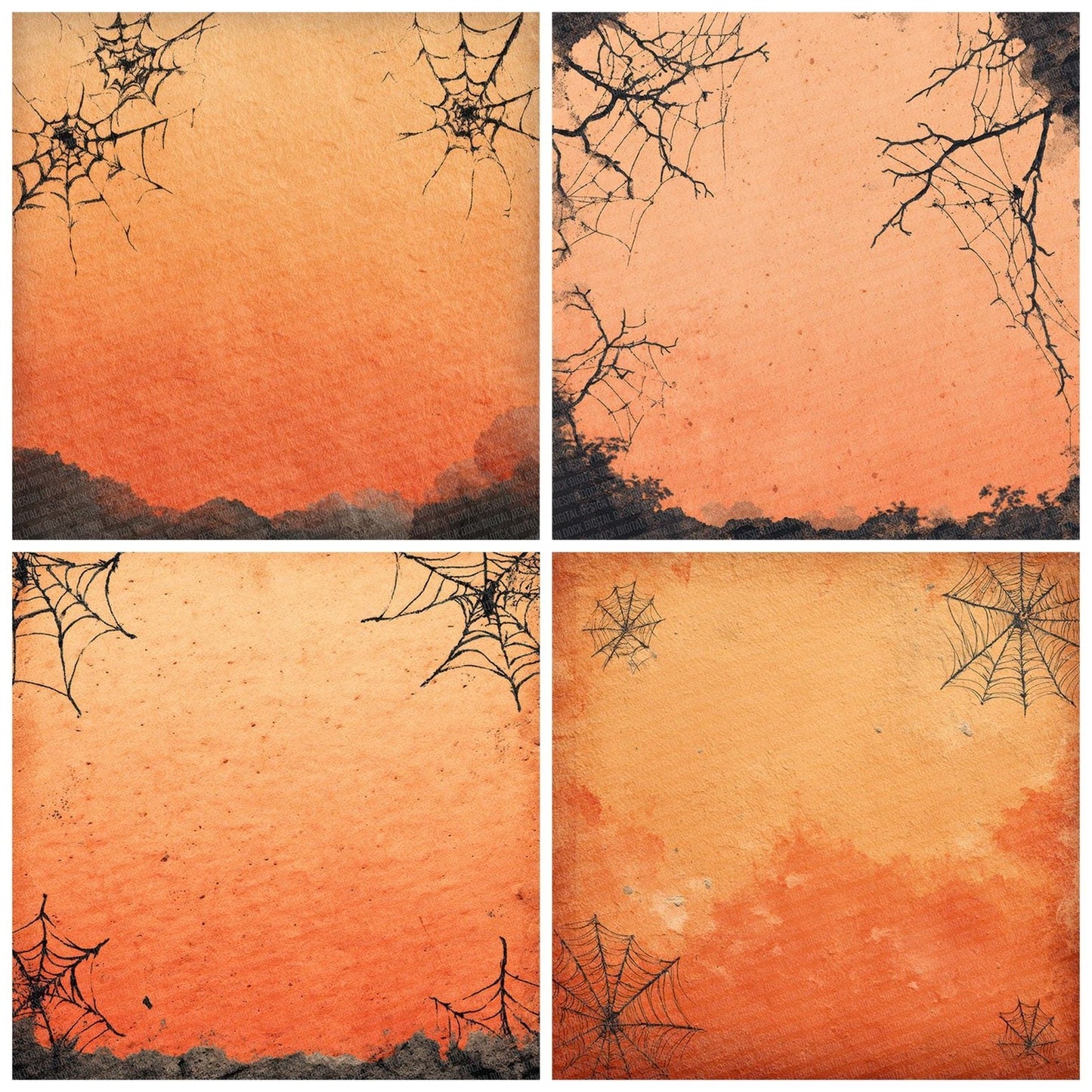 Halloween Web Overlay Digital Paper Pack (DDD001987)