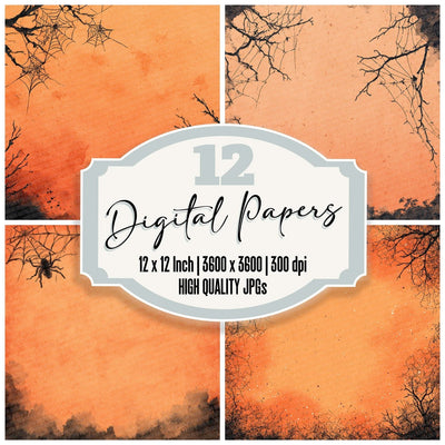 Halloween Web Overlay Digital Paper Pack (DDD001987)
