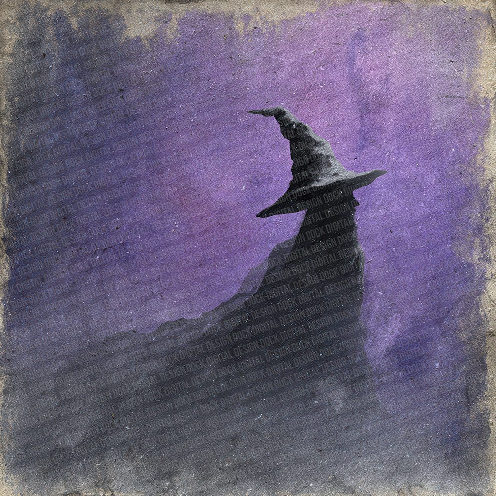Halloween Witch Hat Fade Digital Paper Pack (DDD001988)