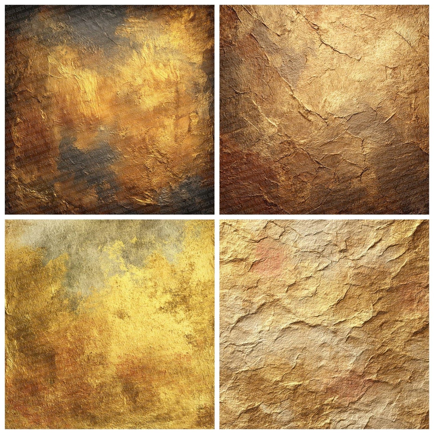 Hammered Gold Glow Digital Paper Pack (DDD001989)