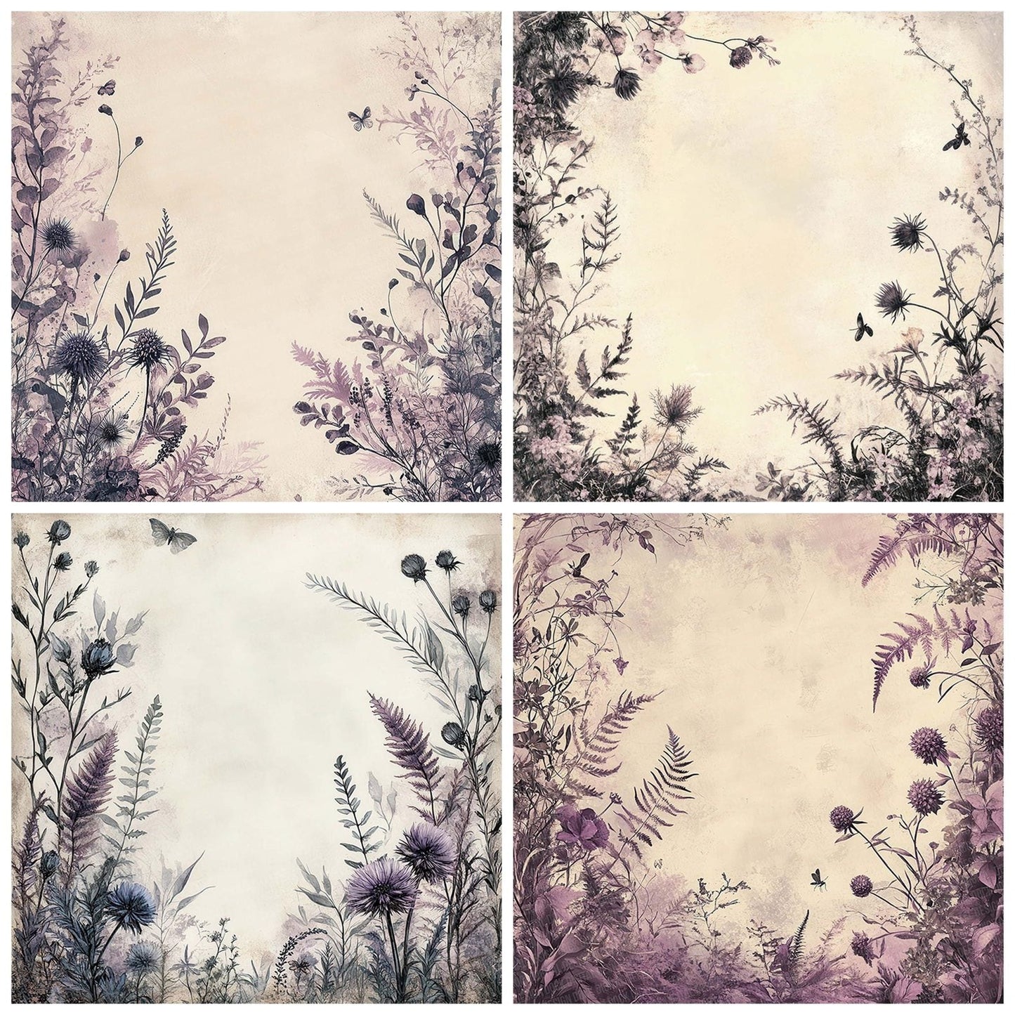 Haunted Thistle Frame Digital Paper Pack (DDD001997)
