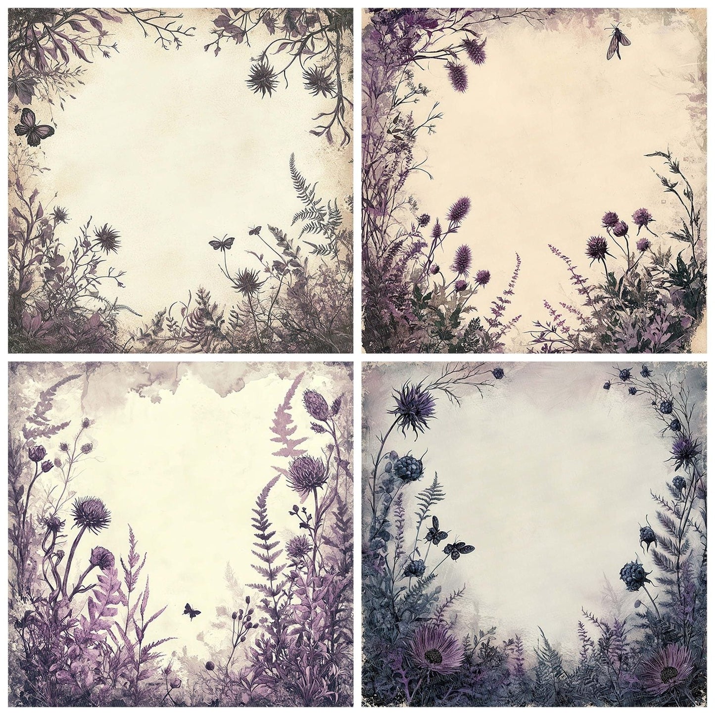Haunted Thistle Frame Digital Paper Pack (DDD001997)