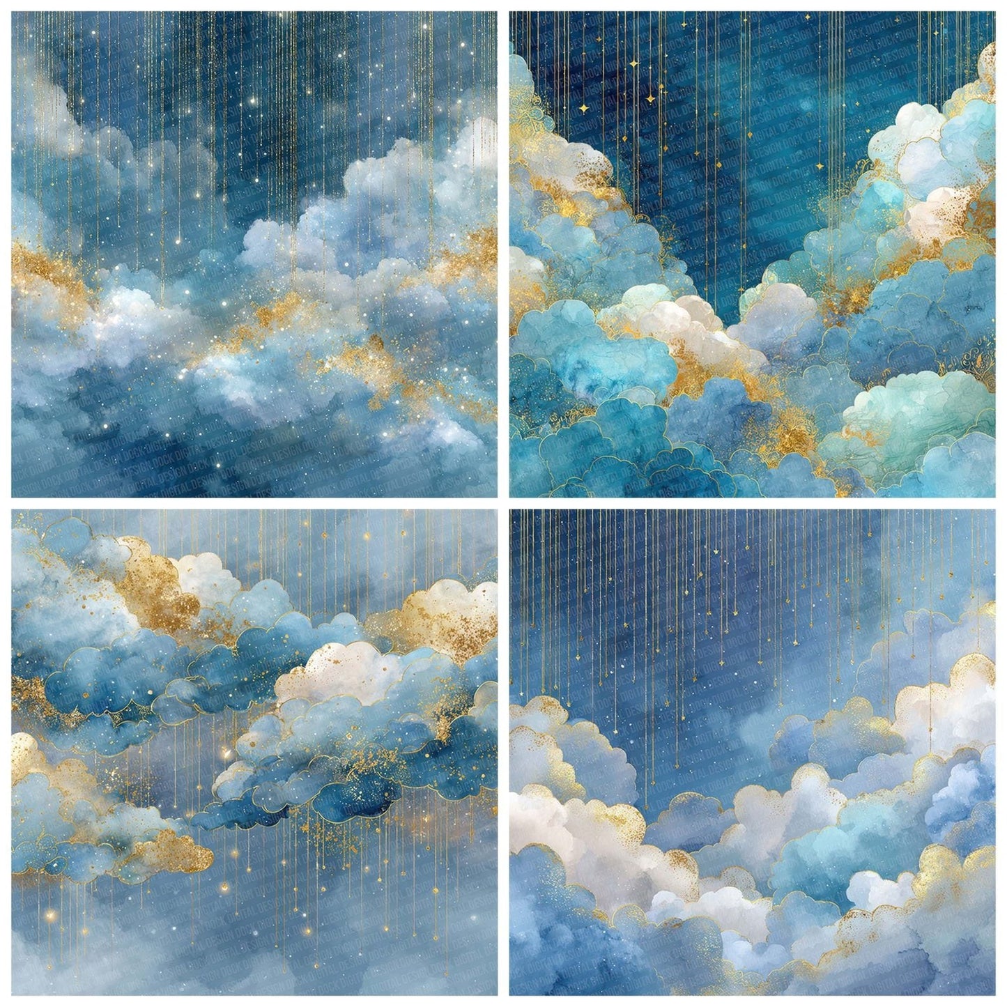Heavenlight Script Fade Digital Paper Pack (DDD002005)