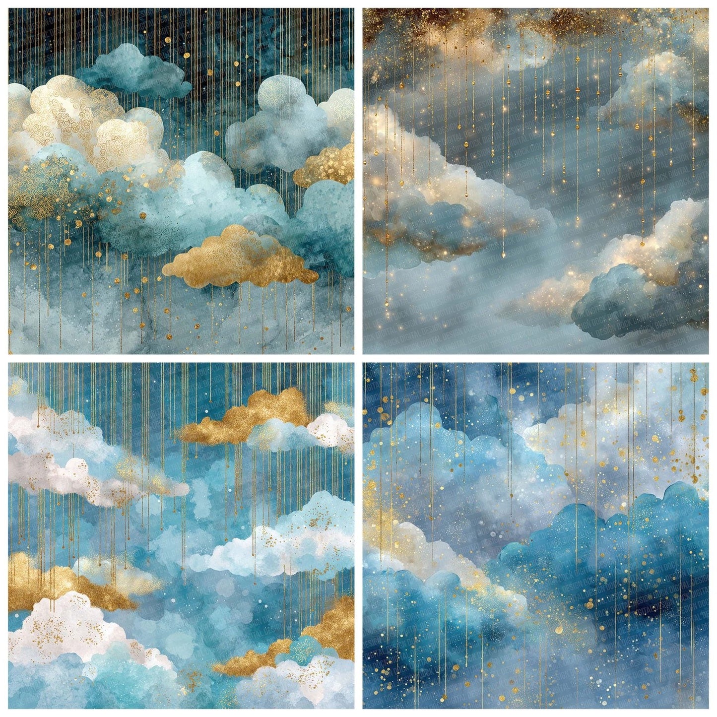Heavenlight Script Fade Digital Paper Pack (DDD002005)