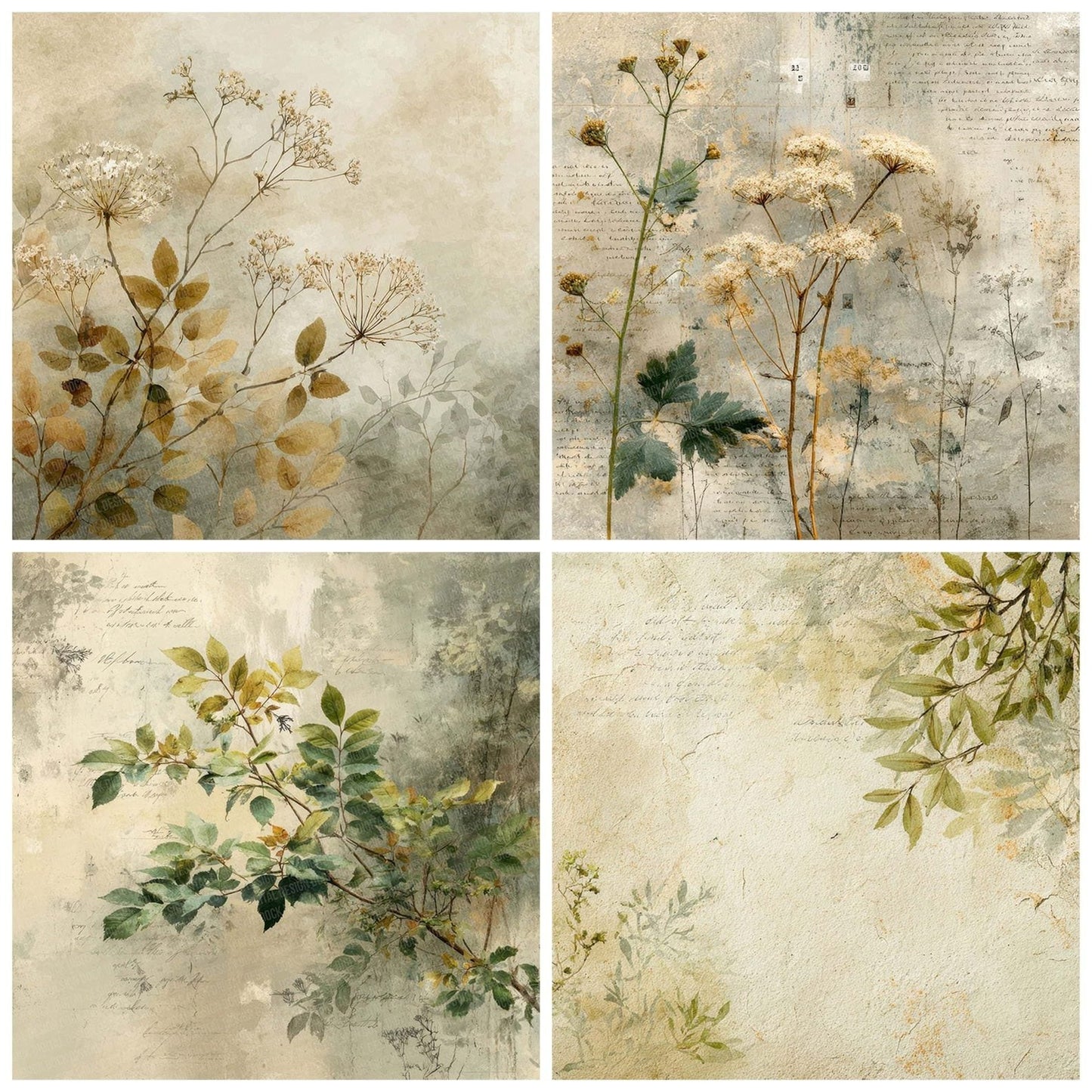 Herb Garden Notes Wash Digital Paper Pack (DDD002007)