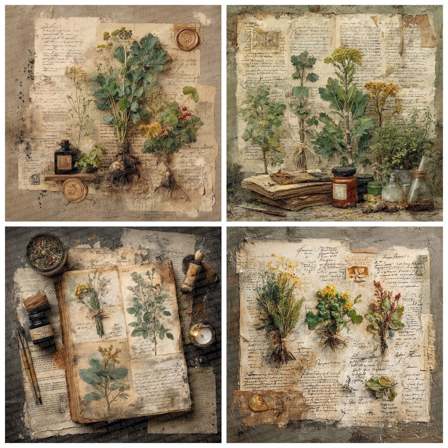 Herbal Magic Layers Digital Paper Pack (DDD002008)