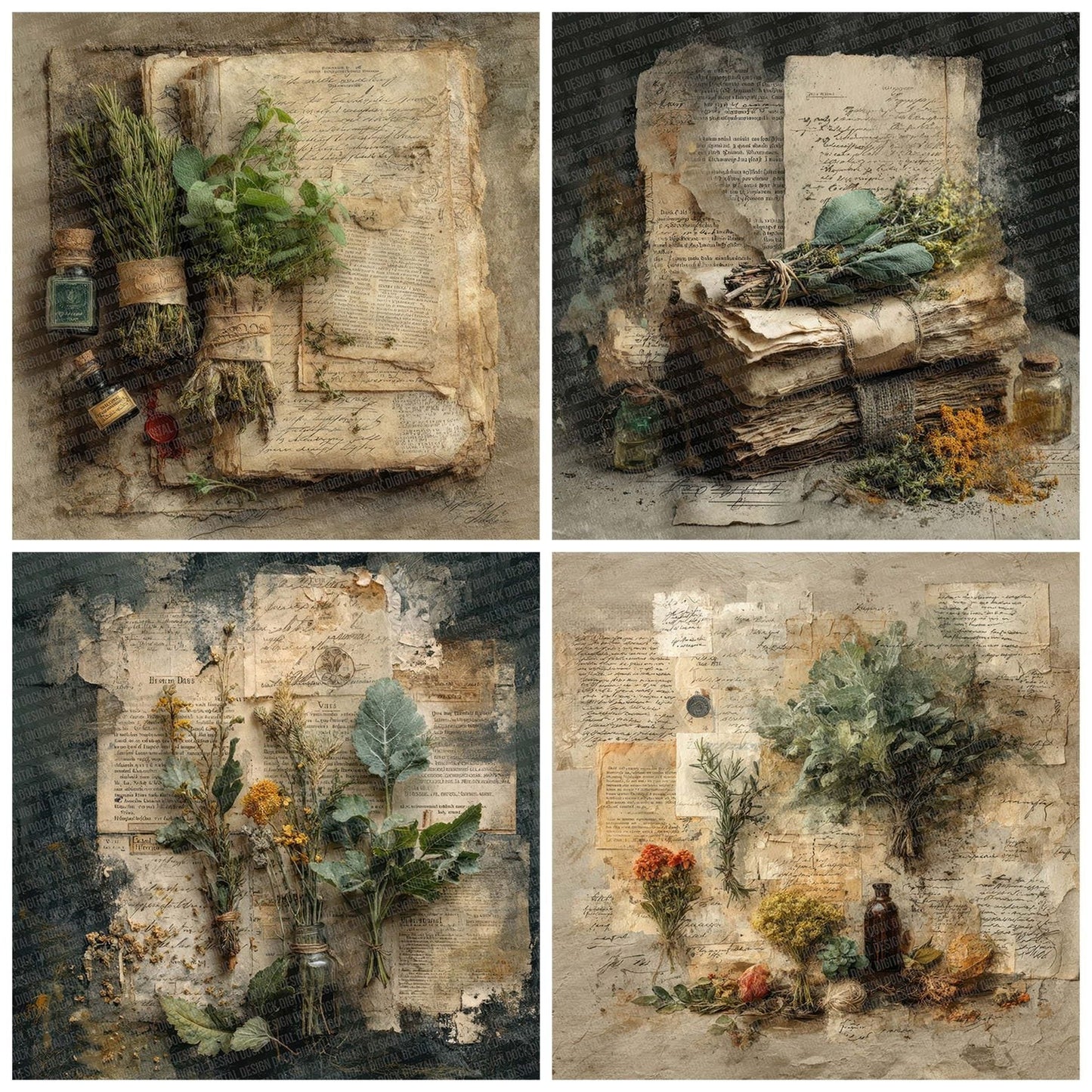 Herbal Magic Layers Digital Paper Pack (DDD002008)