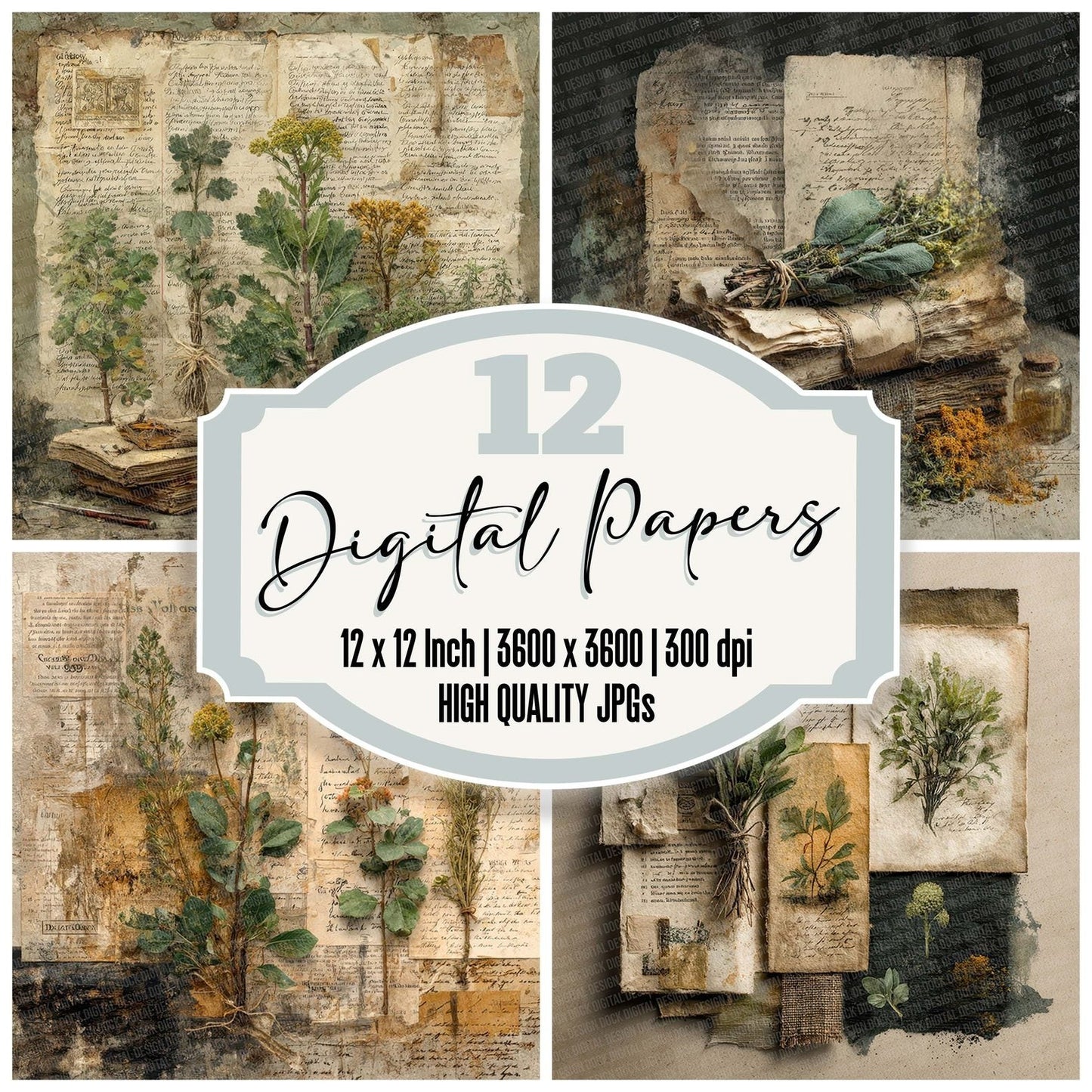 Herbal Magic Layers Digital Paper Pack (DDD002008)