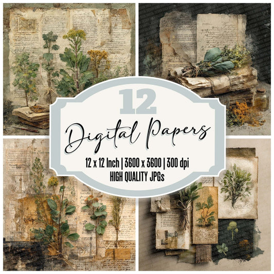 Herbal Magic Layers Digital Paper Pack (DDD002008)
