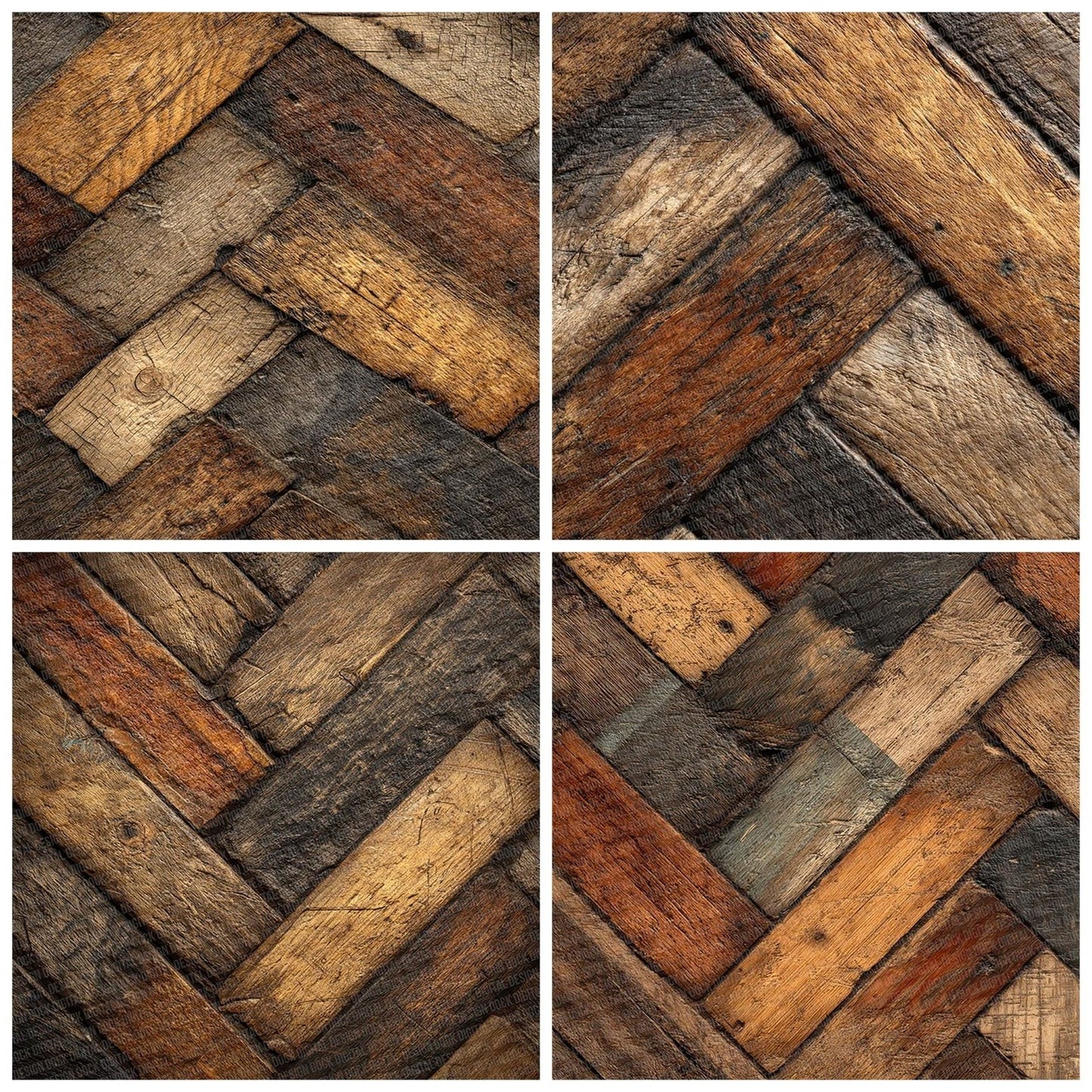 Herringbone Oak Wood Floor Pattern Digital Paper Pack (DDD002011)