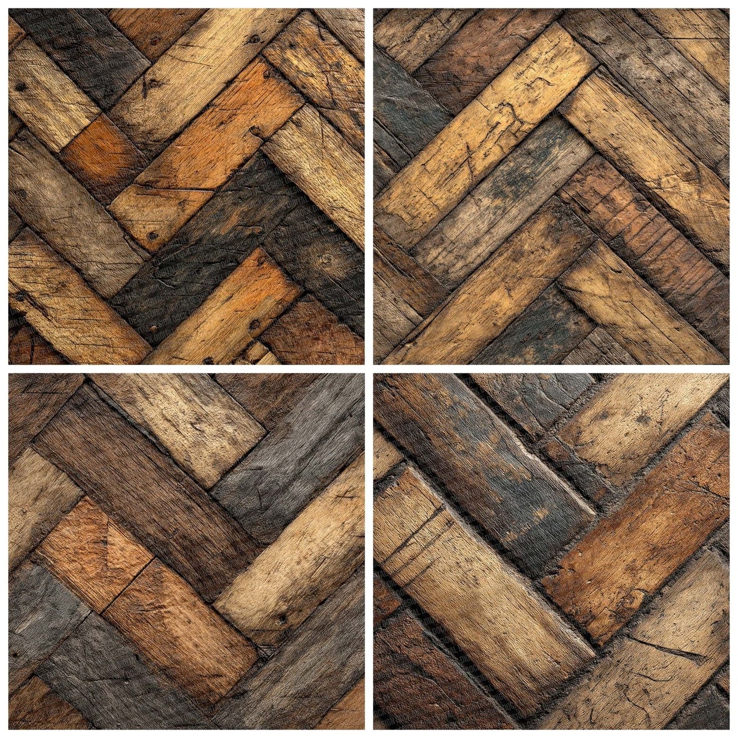 Herringbone Oak Wood Floor Pattern Digital Paper Pack (DDD002011)
