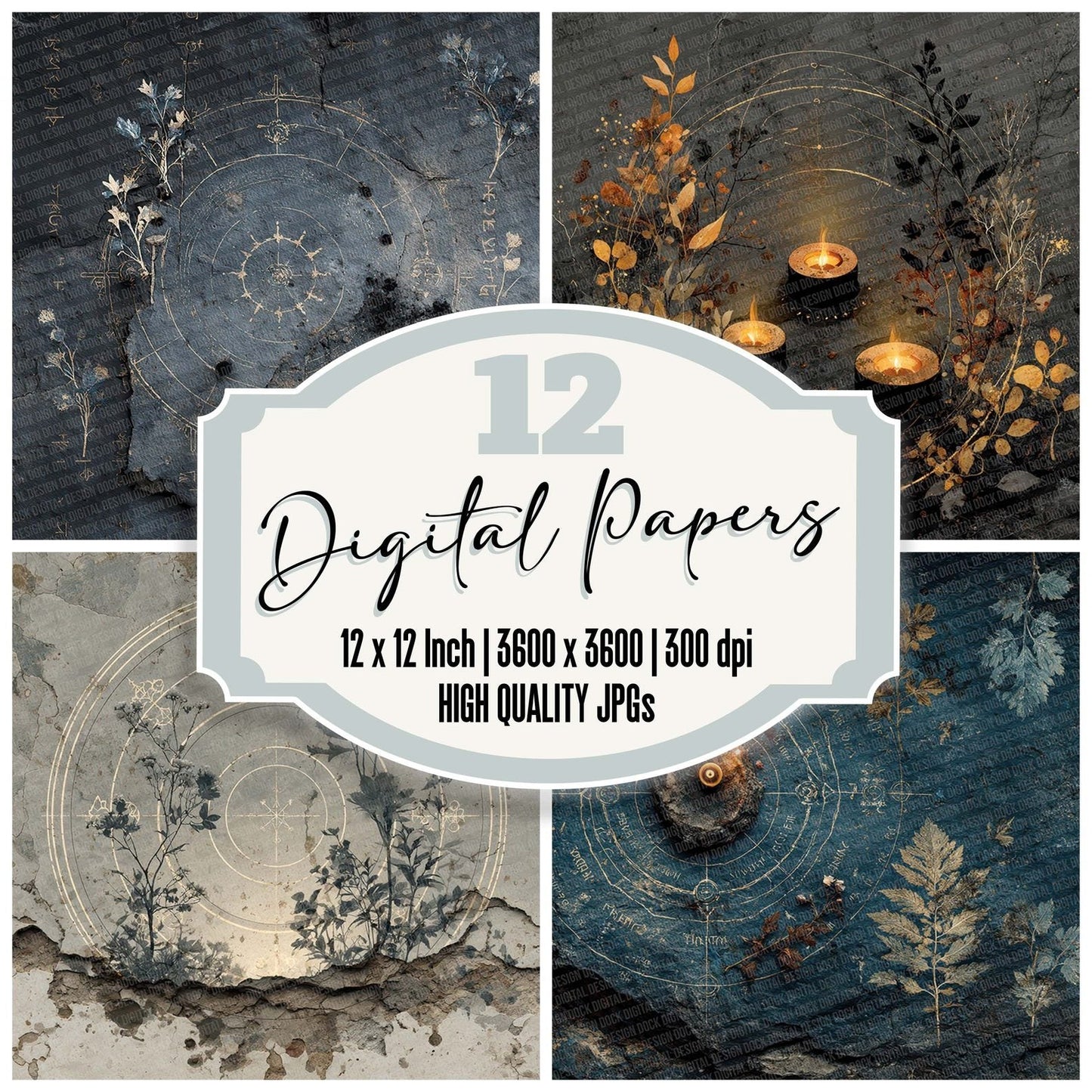 Hex Dust Ritual Digital Paper Pack (DDD002012)