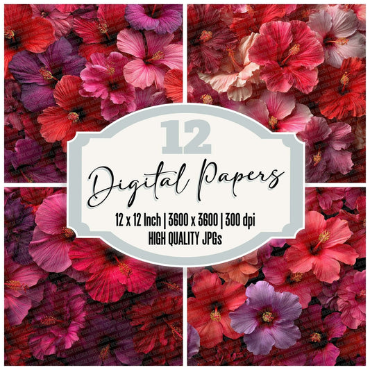 Hibiscus Overhead Fill Digital Paper Pack (DDD002014)