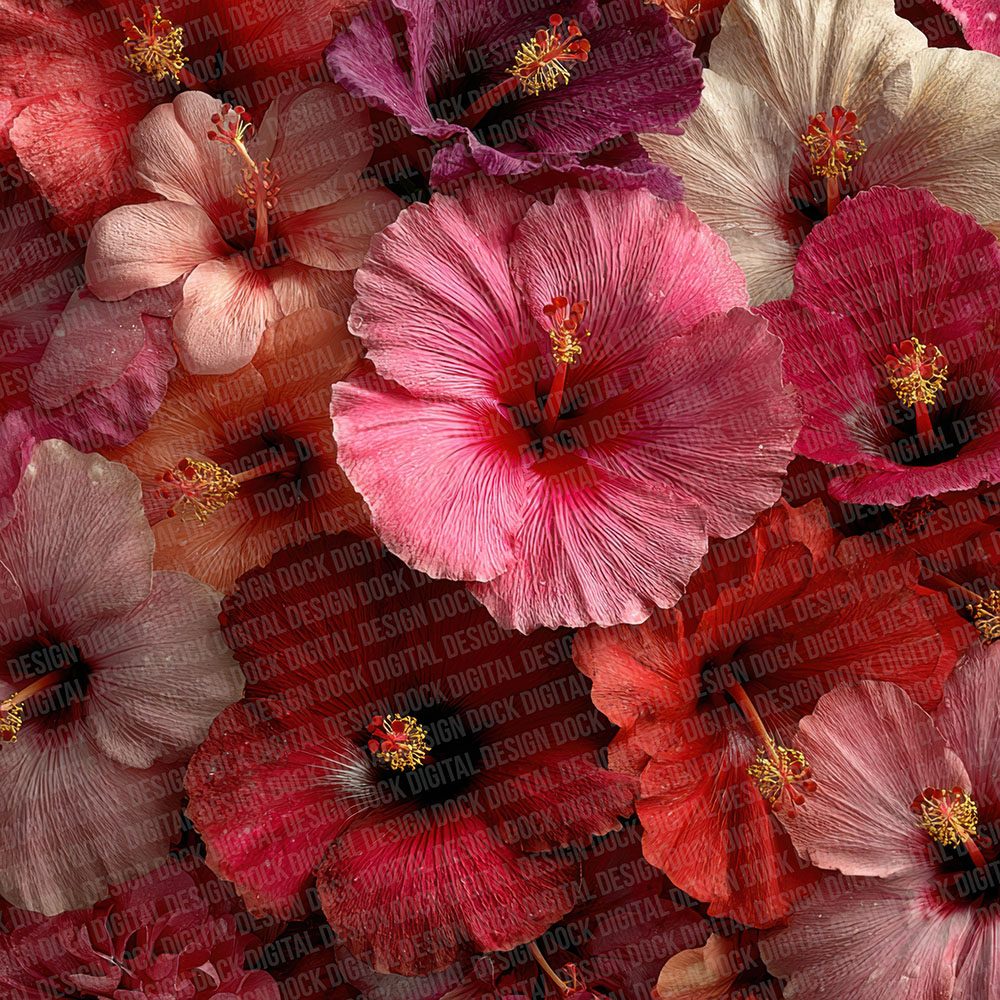 Hibiscus Overhead Fill Digital Paper Pack (DDD002014)